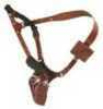 Galco's Great Alaskan shoulder holster system, carries a large-frame revolver or auto in an easily-accessible crossdraw torso position.