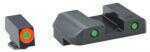 Spartan Operator Sights For Glock 42,43 (Same as GL-450) Green Tritium Orange Round Outline Front Green Tritium Black Outline Rear