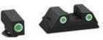 AmeriGlo Classic Sight For Glock 43 And 43 3 Dot Tritium Set Front/Rear Green With White Outline GL-430