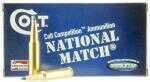 Colt's National Match ammunition is ideal for personal and home protection. It features a match bullet and brass casing….See More Details