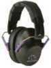 Walkers GWPFPM1BKPU Pro Low Profile Folding Muff Earmuff 22 dB Black/Purple