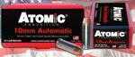 Atomic Ammunitino's 10mm Automatic Ammunition Is Designed To Hit Hard, Penetrate Deep And Expand To 150 Percent Of Its Original Diameter. This Bullet regularly expands To .70 inches, retains 99 Percen...