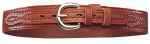 Bianchi Size 34" Leather Belt With Solid Brass Buckle Md: 12074