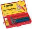 All Lansky Sharpening Systems Include: Patented Precision engineered Multi-Angle, Flip-Over Knife Clamp. Sharpening Hones On Color Coated, Finger grooved Safety Holders. One Guide Rod For Each hOning ...