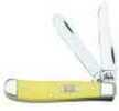 Case Pocket Knife With Clip/Spey Blades & Yellow Synthetic Handle Md: 029
