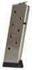 Cartridge: 9mm Luger - Finish: Stainless - Material: Stainless Steel - Capacity: 8 Round - Compatible With: 1911 Defender and Officer Colt New Agent