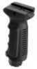 Leapers Inc UTG Vertical Foregrip Has a Picatinny Mounting Deck, Finger grooves, And An End Cap For Battery Storage.