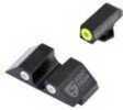 Night FisionGLK002007YGWG Night Sight Set Front U Rear Fits Glock 20, 21, 29, 30, 36, 40, 41 Yellow Front/White Rear with Green Tritium both