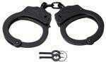 These handcuffs meet NIJ standards and specifications, made of heavy duty stainless steel, double-locking, and comes with two keys.