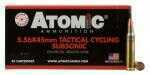Atomic's Tactical Cycling Subsonic Is unlike Traditional High powered Rifle Ammunition. Unsuppressed, It Is as Quiet as Most 22 LR  And Has Minimal Felt Recoil. These relatively Innocuous-Sounding Car...