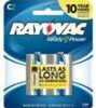 RayoVac 2 Pack Carded Alkaline C Cell Batteries Md: 8142D