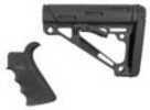 This Ar-15 Beavertail girp and collapsible buttstock from Hogue fits a Mil-Spec buffer tube.