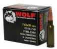 7.62X39mm 123 Grain Bimetal Jacket 1000 Rounds Wolf Ammunition