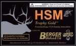 HSM teamed With Berger To Create An Exclusive Line Of Rifle Ammunition Loaded With Berger VLD Hunting Bullets Which Were previously Only Available To hAndloaders. These Bullets Are engIneered To Penet...