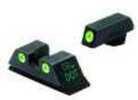 Meprolight 10222 Tru-Dot Night Sight Set Fits Glock 20/21/29/30/36/41 Tritium Green Front Rear Black