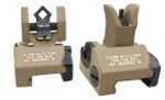 Troy SSIGMCMSSFT BattleSight Micro Set M4 Front/DOA Rear Weapons w/Raised Top Rail Picatinny Mount Aluminum FDE