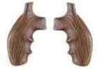 Hogue 19300 Fancy Hardwood with Finger Grooves Grip S&W K/L Frame w/Round Butt Pau Ferro Brown