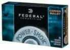 This Federal Power-Shok copper ammunition uses a 150 GR bullet for 308 Winchester.
