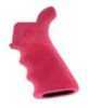 Hogue 15027 AR-15 Rubber Grip Beavertail W/Finger Grooves Matte Pink