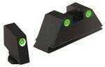 AmeriGlo GL329 Tall Suppressor Height Sight Fits Glock (Except 42) Tritium Green w/White Outline Front