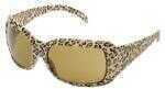 Elvex Chica Polycarbonate Shooting Glasses, Brown Tint Lens With Leopard Frame Md: SG42BRLEO