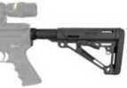 Hogue 15045 OverMolded Collapsible Buttstock AR-15 Mil-Spec Rubber Black