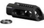 Yankee Hill 3085-Mba Slant Muzzle Brake .30 Caliber Threaded 5/8"-24 TPI Steel Black