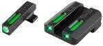 Truglo TG13SM1A Brite-Site TFX Day/Night Sights Steyr Tritium/Fiber Optic Green w/White Outline Front Rear Black