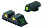 Meprolight ML10224Y Tru-Dot Night Sight Set for Glock 17, 19-23 Fixed Green Yellow Black