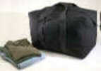 Tex Sport Canvas Parachute Bag Black - 24" X 15" 13" Heavy-Duty Full Length Zipper With Snap Flap Closure Wrap-aro
