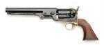 This 1851 navy model features a case hardened steel frame, blued parts, brass backstrap and triggerguard, octagonal barrel, and an oil finish Navy grip. The .36 model includes a standard Navy cylinder...
