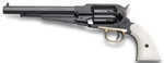 Taylor/Pietta 1858 Remington Blued Steel Frame White Grip .44 Caliber 8" Barrel