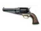 The 1858 Remington Sheriff is manufactured by Pietta. This model is featured with a steel frame and a 6-shot cylinder. Complete with a brass triggerguard.