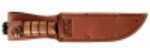 Short Brown Leather USA Sheath    Specifications:    - Fits KA-Bars With 5 1/4" Blade And Double Guard  - Made In Mexico  - USA Logo  - Material: Leather  - Color: Brown