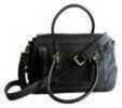 Concealed Carrie Aged Black Leather Satchel
