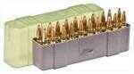 Plano Ammunition Box Holds 20 Rounds of .220/.243/.257/.270/.300/.308/.444 Rifle Charcoal/Green 6 Pack 1229-20