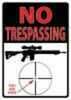 Type/Color: TRESPASSING YOURE Here Size/Finish: 12"X17" Material: Tin