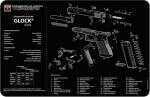 TEKMAT Armorers Bench Mat 11"X17" for Glock Gen4 Black