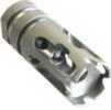 The T3 Titanium is a dual baffle compensator that directs expelled gasses to control muzzle direction. The initial baffle directs gas in a geometrical pattern that stabilizes the rifle system. The sec...