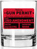2 Monkey Whiskey Glass Gun Permit