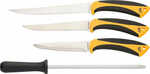 Browning Knife Fillet Cmbo 4pc Set With Sharpening Rod/roll Shth