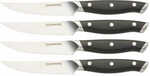 Browning Steak Knife Set 4Pc 4.25" Blade With Leather Roll STH