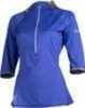Browning WOMEN'S L.Sleeve Pullover Medium 1/2 Zip Blue/Camo