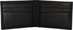 CAMELEON S&W MEN'S Front POCKT Bi-Fold Wallet Black