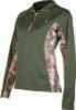 Browning WOMEN'S L.Sleeve Pullover Large 1/4 Zip Clover/Camo