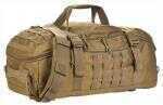 Type/Color: DUFFLE Bag/Coyote Tan Size/Finish: 26"W X 13.5"D X 12" H Material: 600D Polyester Other FEATURES:: Large Main STOARGE PARTNERED W/ 2 ZIPPERED Compartment Wall 3 External Pockets 2 Soft Lin...