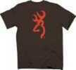 Browning MEN'S T-Shirt W/Buck Mark Logo Small Chocolate/Blaze