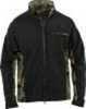BG MEN'S Fleece Jacket W/Camo Side Panel Medium Black