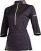 Browning WOMEN'S L.Sleeve Pullover Medium 1/2 Zip Black/Camo