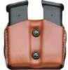 DESANTIS Double Mag Pouch OWB Leather for Glock 43 Tan